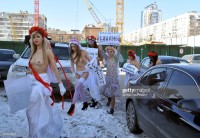 Голый протест участниц Femen