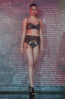 Модель в нижнем белье на выставке Lingerie Fashion Weekend