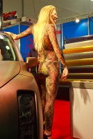 девушка в бодиарте на выставке mims 2011